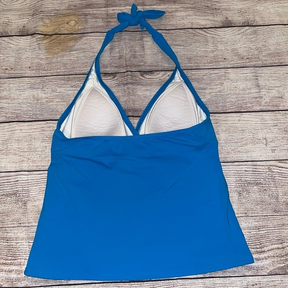 🤎3/$10 Land’s End Blue Tankini Top Size 6P - Picture 3 of 7